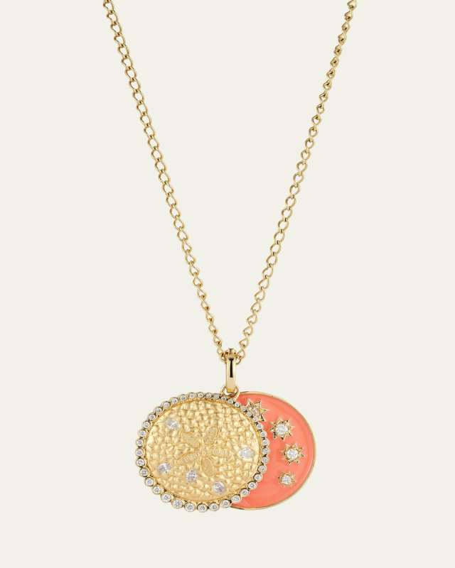 Sand Dollar Locket Necklace with Diamonds