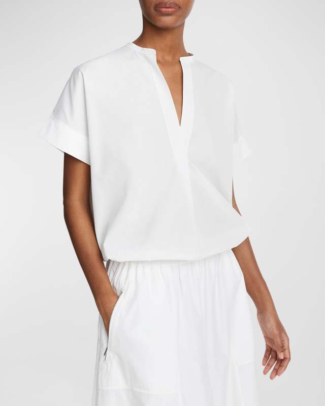 Short Dolman-Sleeve Pullover Top