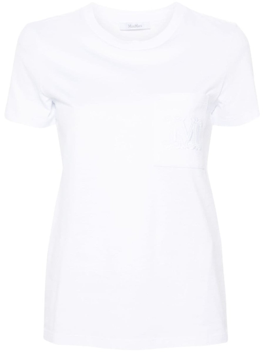 monogram-embroidered cotton T-shirt