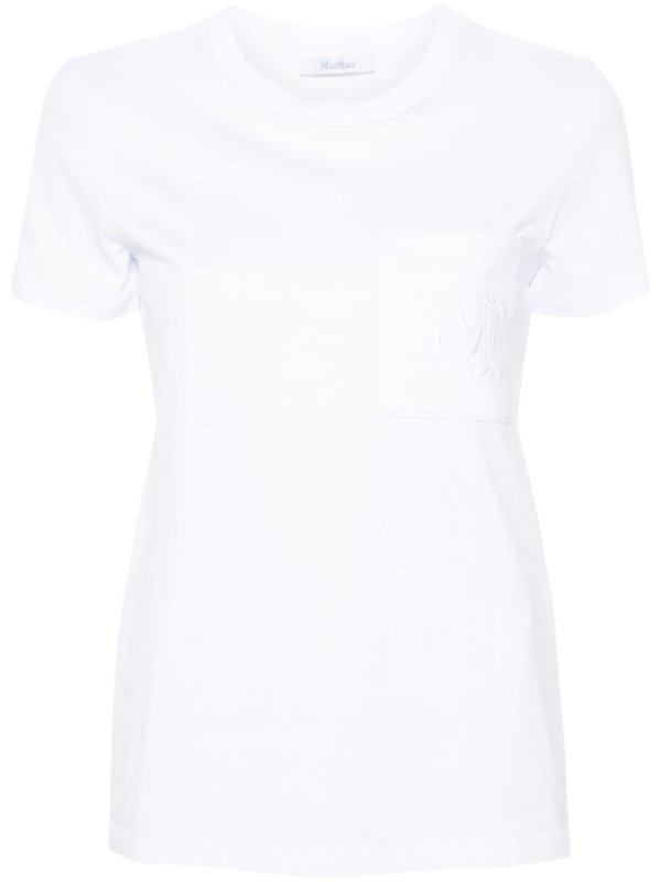 monogram-embroidered cotton T-shirt