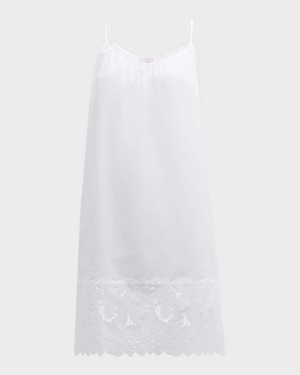 Clara Floral-Embroidered Cotton Chemis