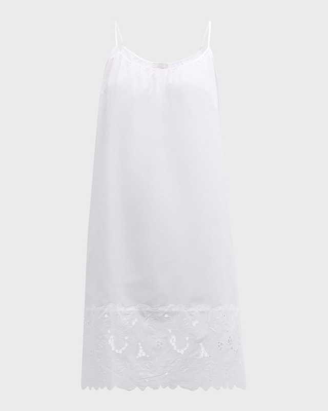 Clara Floral-Embroidered Cotton Chemis