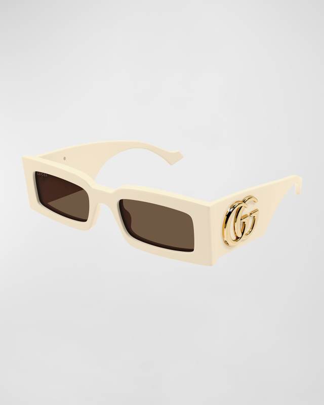 Geometric Acetate Rectangle Sunglasses