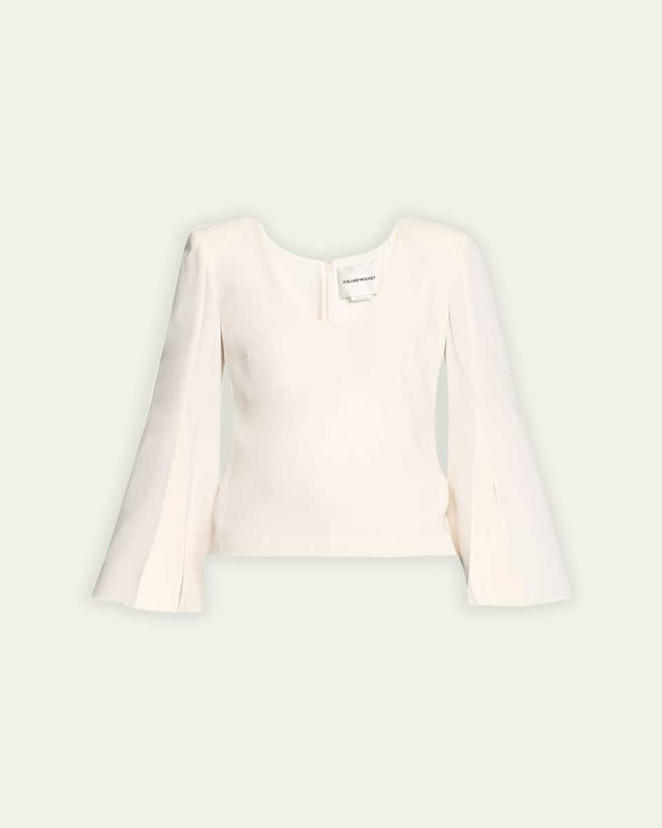 Split-Sleeve Cady Top