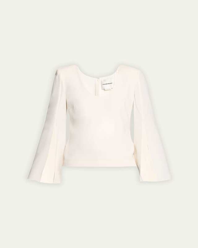 Split-Sleeve Cady Top