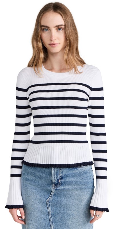 RAILS Gemma Pullover Ivory Navy Stripe