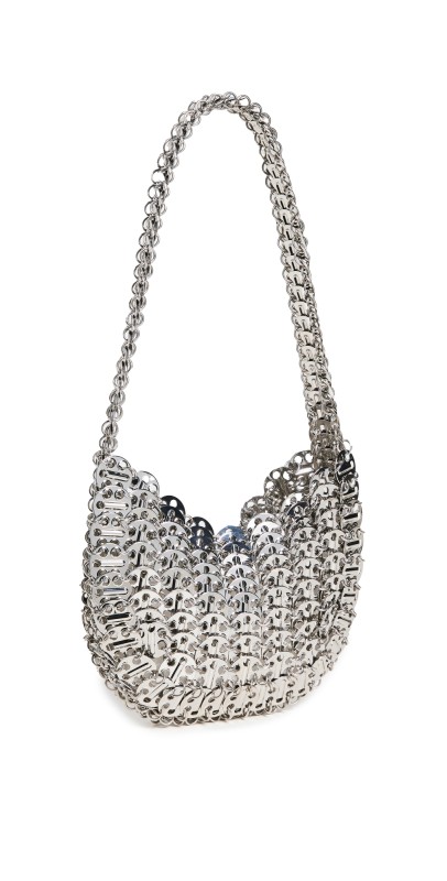 rabanne Iconic 1969 Moon Bag Silver