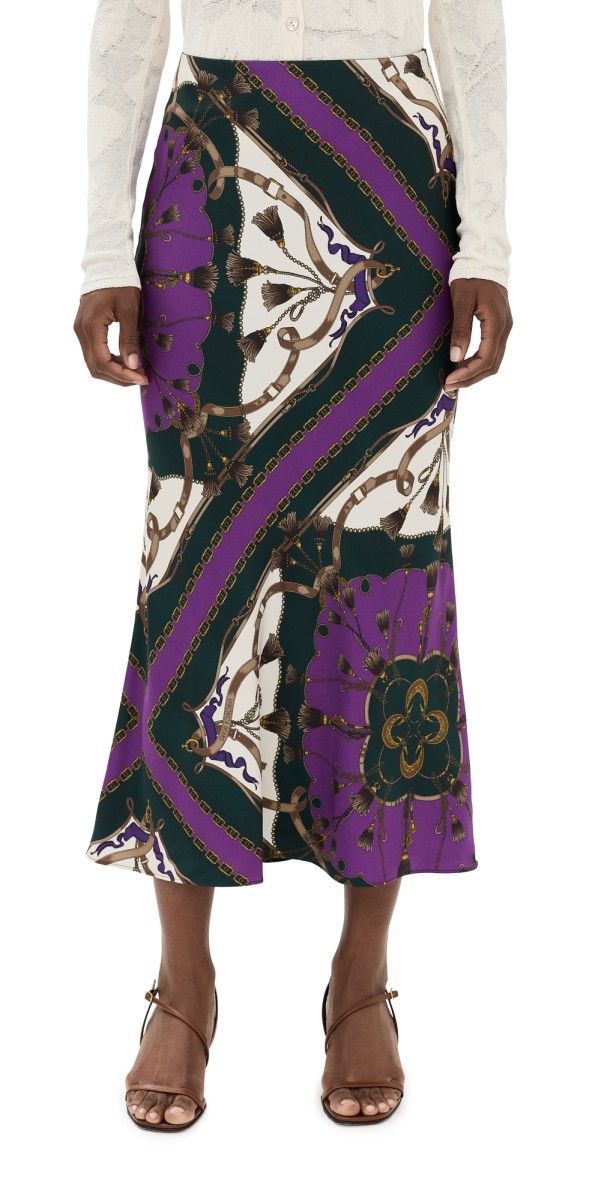 Veronica Beard Clover Skirt Pine Multi