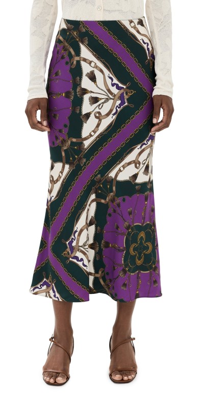 Veronica Beard Clover Skirt Pine Multi