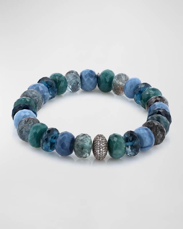 Mix Beaded Bracelet with Diamonds