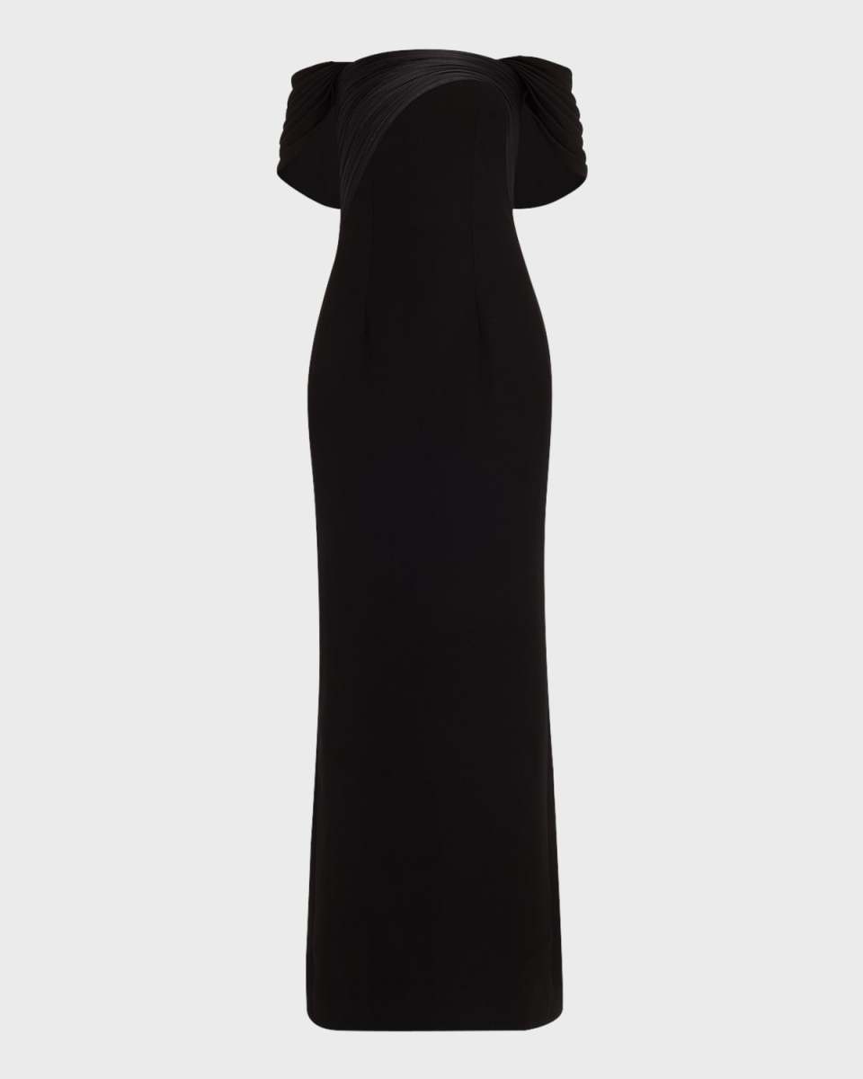 Sculpted Arch Off-Shoulder Gown