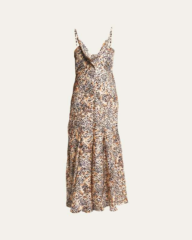 Manelia Silk Cowl Cami Dress