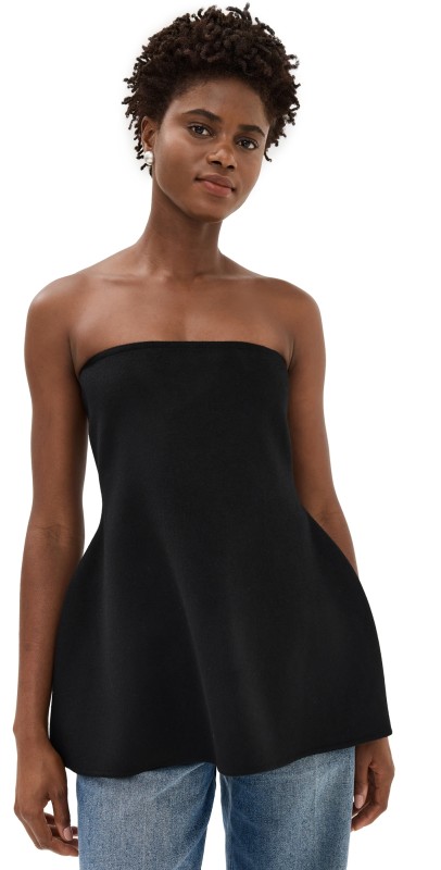 Róhe Double Faced Bustier Black