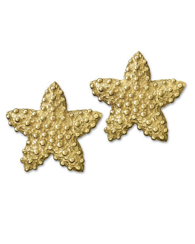 18KY STARFISH EARRINGS