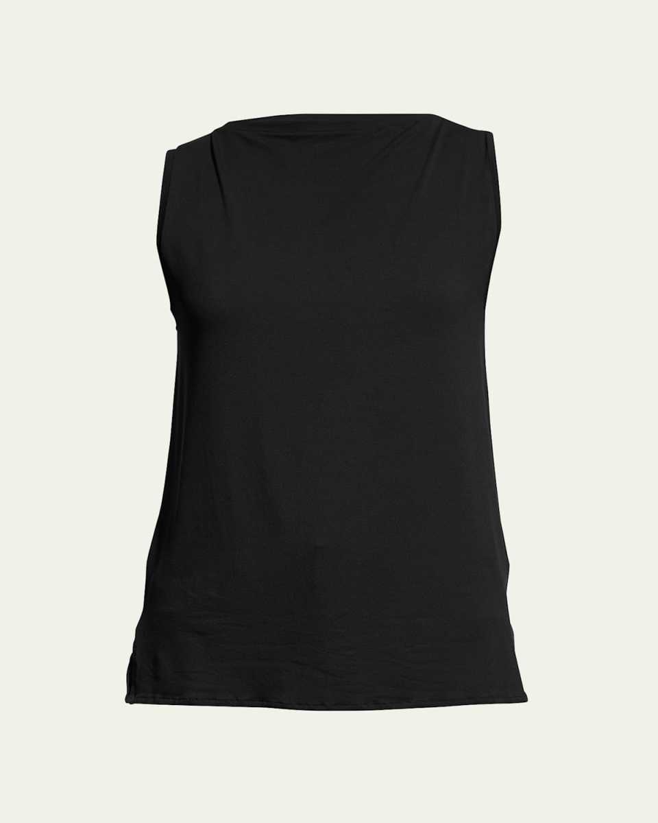 Soft Touch Semi-Relaxed Boat-Neck Tank