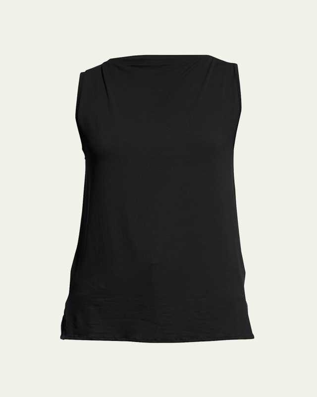 Soft Touch Semi-Relaxed Boat-Neck Tank