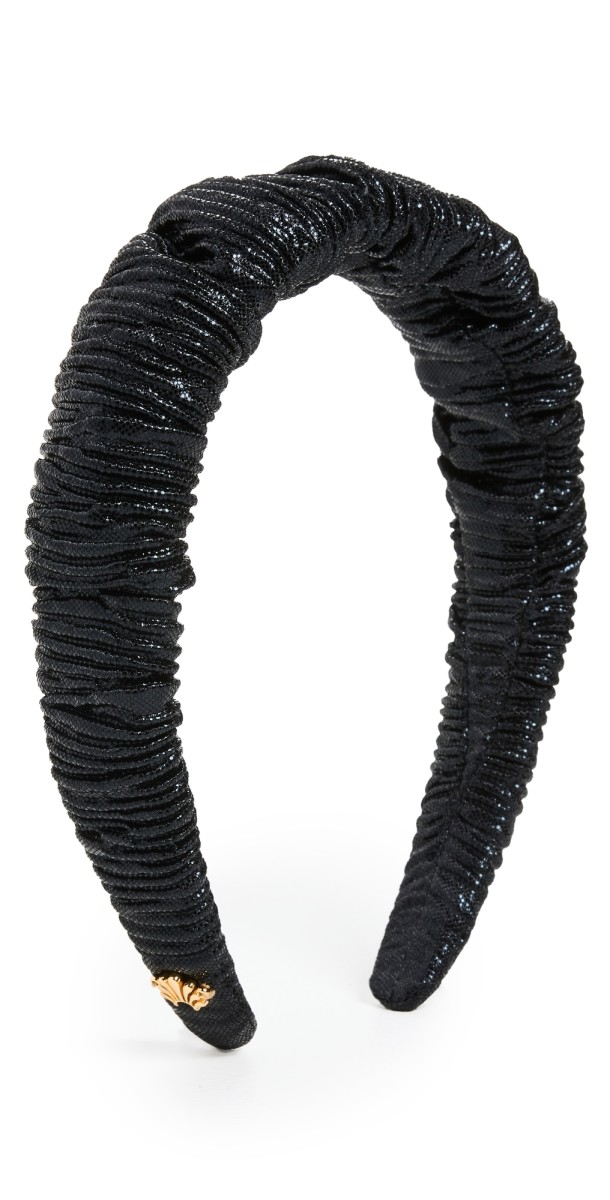 Lele Sadoughi Metallic Kelly Headband Jet