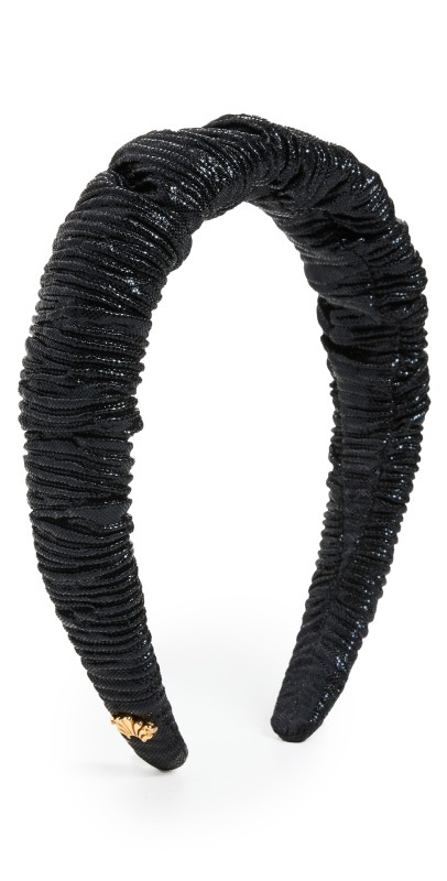 Lele Sadoughi Metallic Kelly Headband Jet
