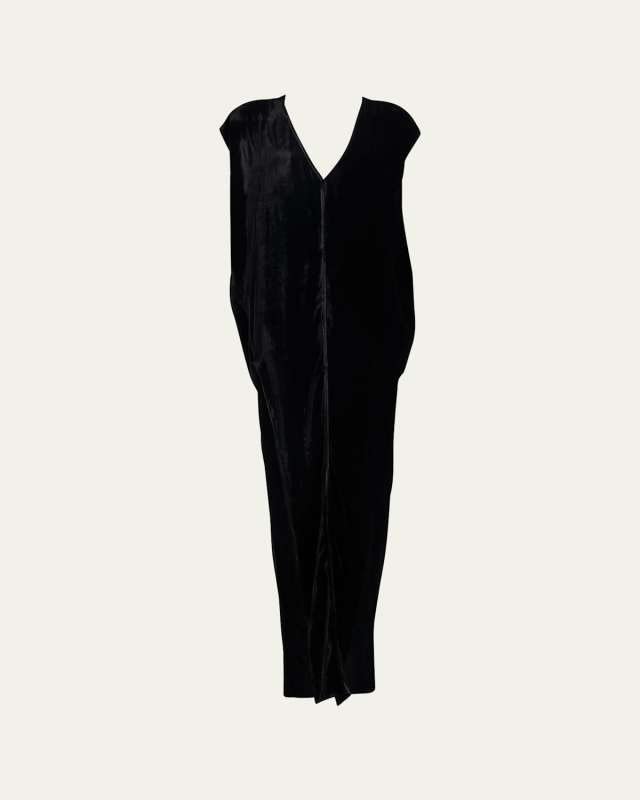 Velvet Cap-Sleeve Caftan