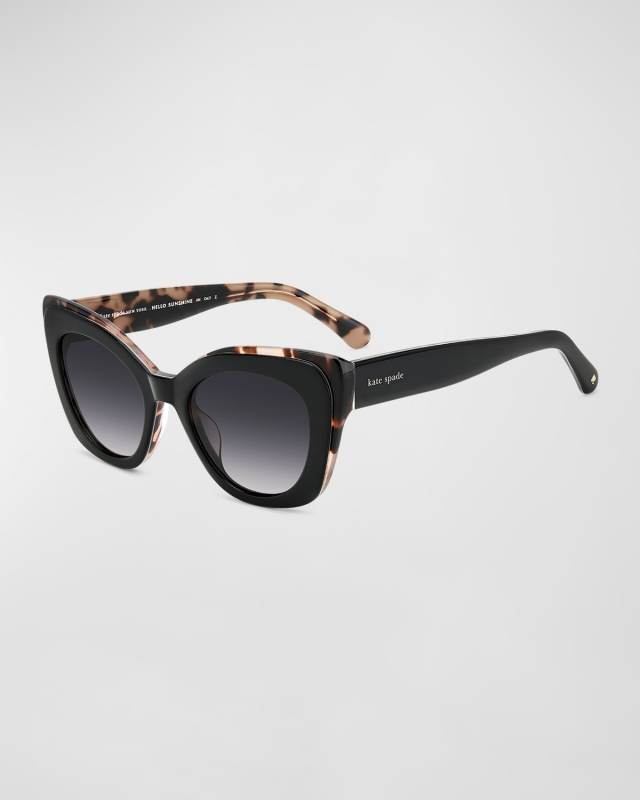 marigold polarized acetate cat-eye sunglasses