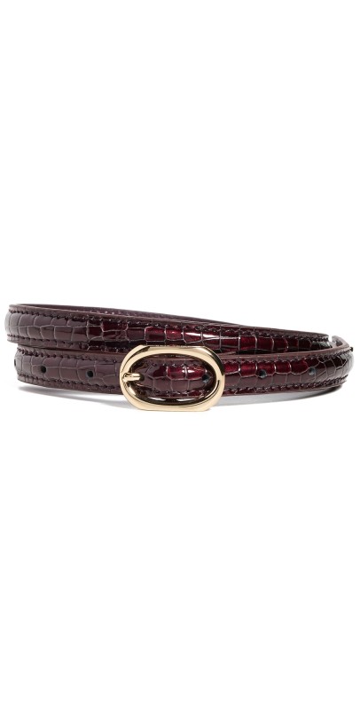 ANINE BING Mini Mara Belt Burgundy