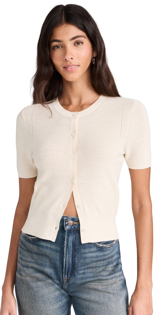 rag & bone Dina Cardigan Ivory