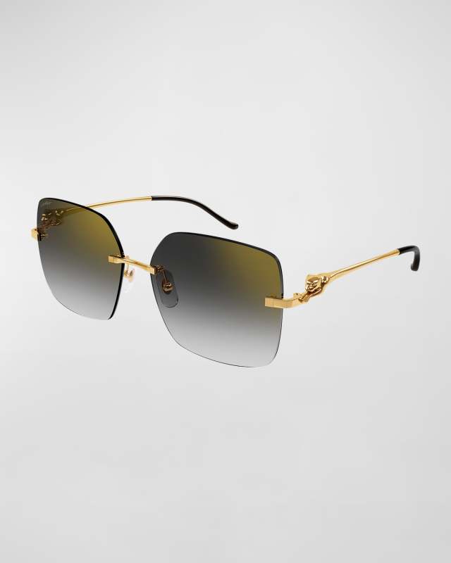 Panther Square Metal Sunglasses