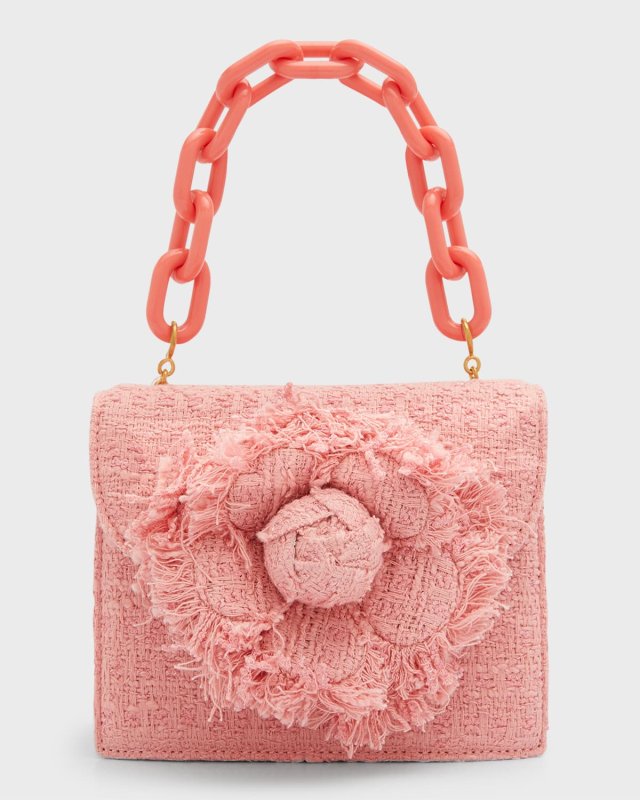 Mini Flower Tweed Chain Shoulder Bag