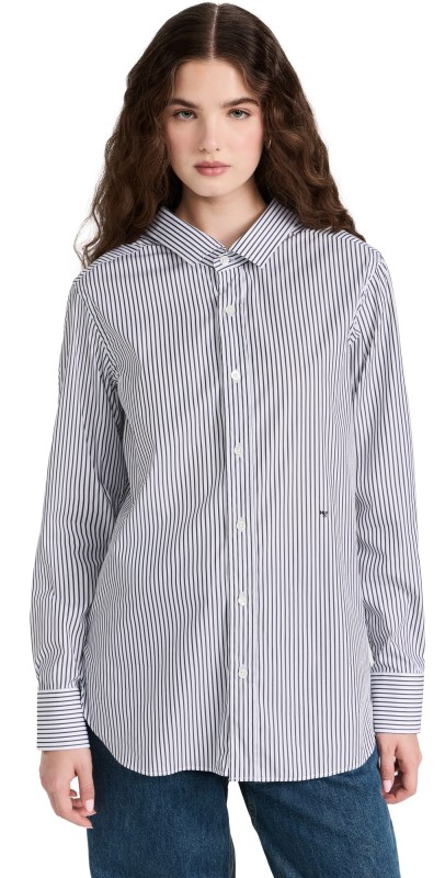 HOMMEGIRLS Front Back Classic Shirt Faded Black Stripe