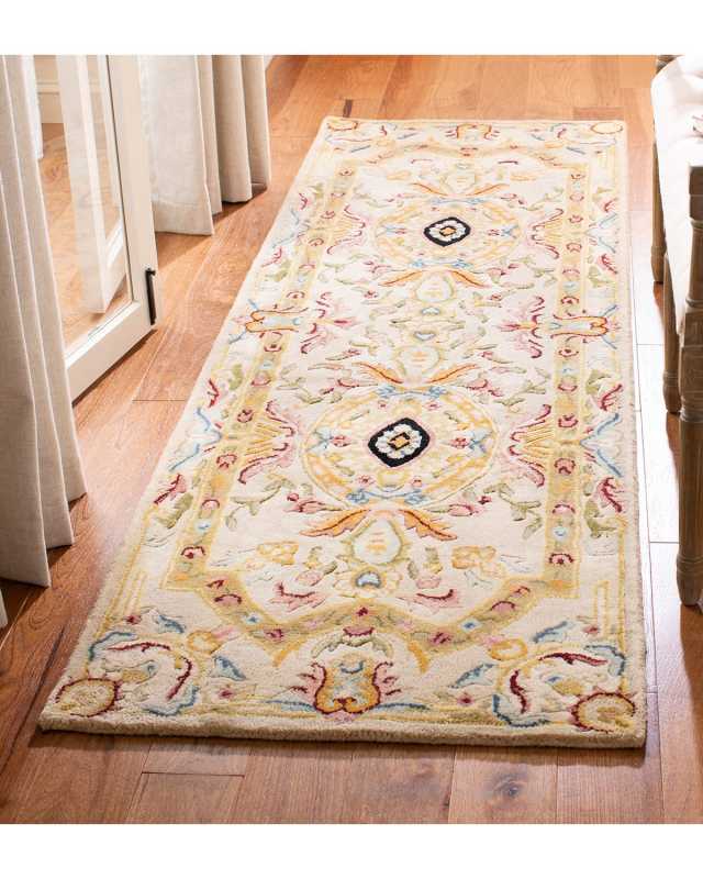 Feather Medallion Rug, 2' x 8'