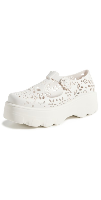 Melissa Kick Off Lace Platform Shoes White