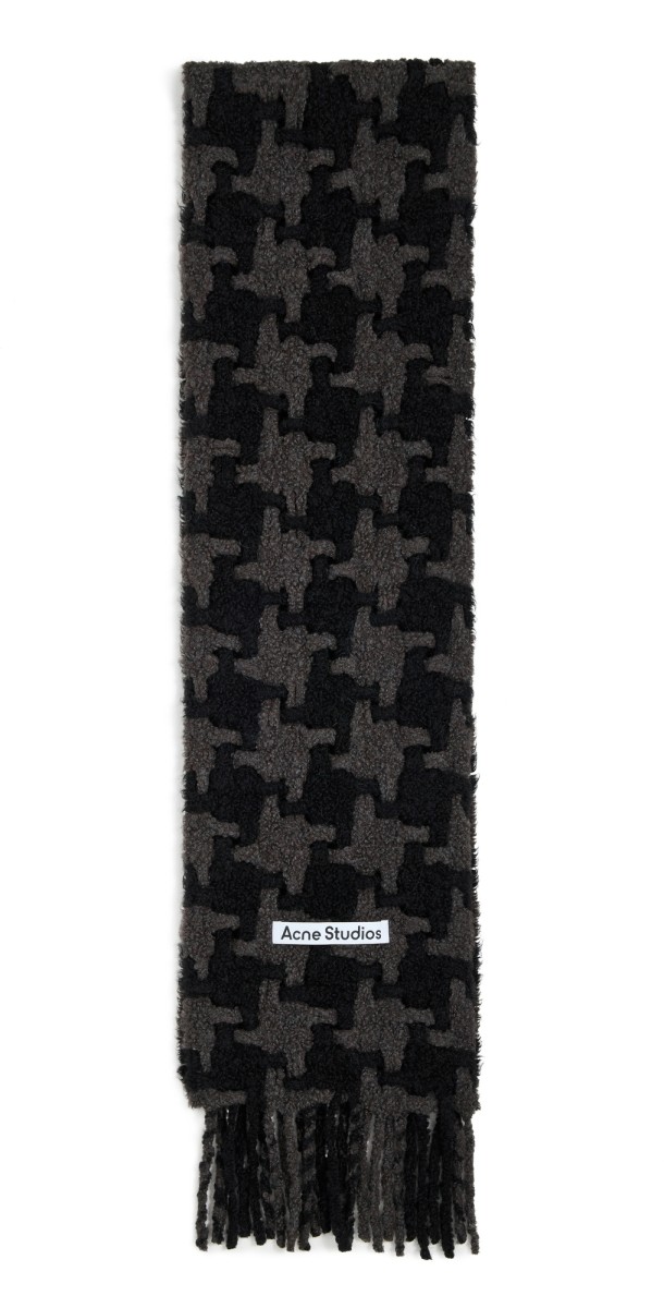 Acne Studios Houndstooth Scarf Black/Grey