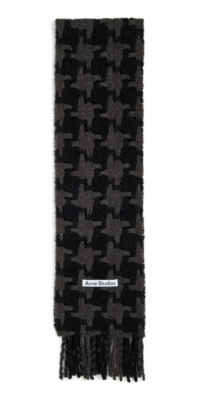 Acne Studios Houndstooth Scarf Black/Grey