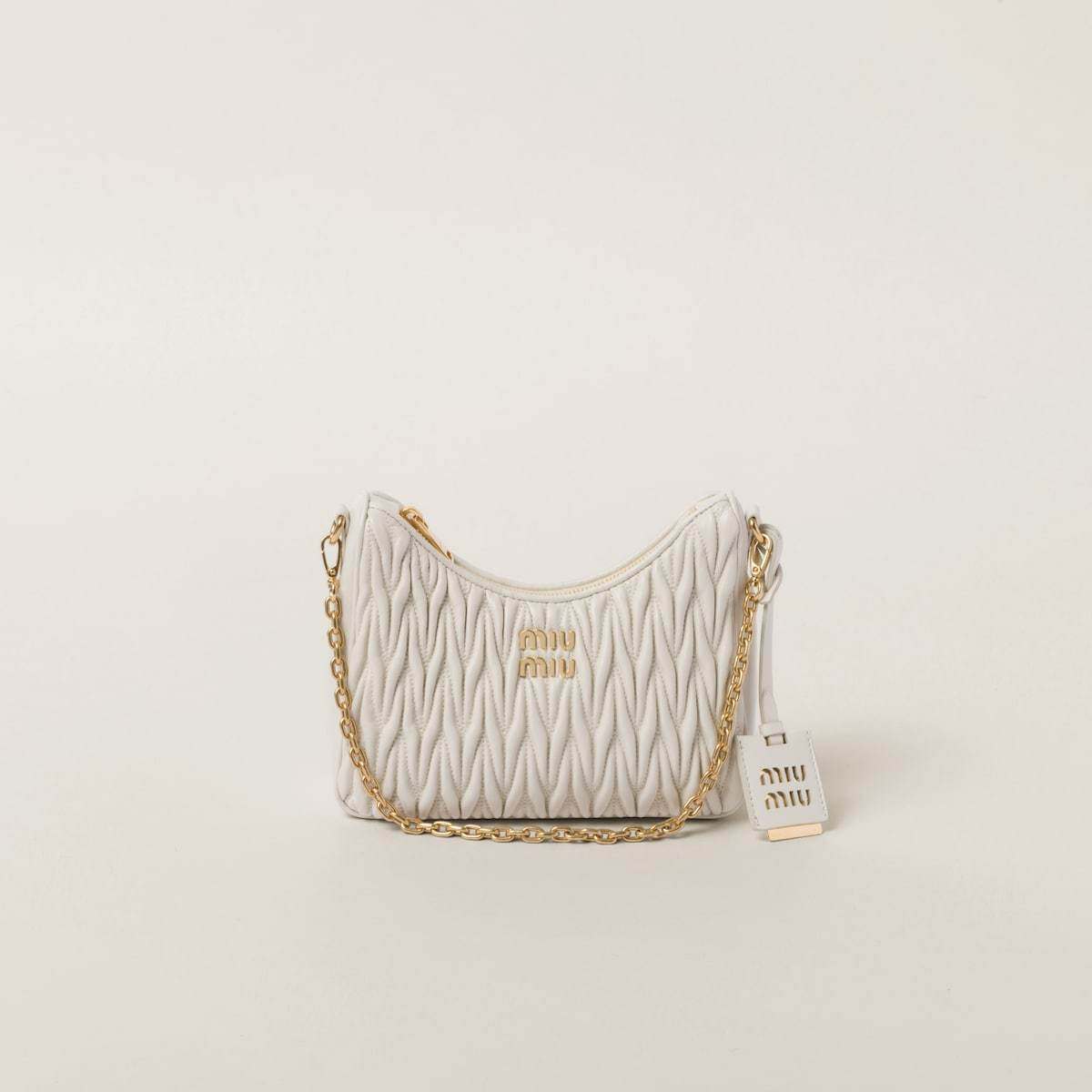 MIU MIU Matelassé nappa leather shoulder bag