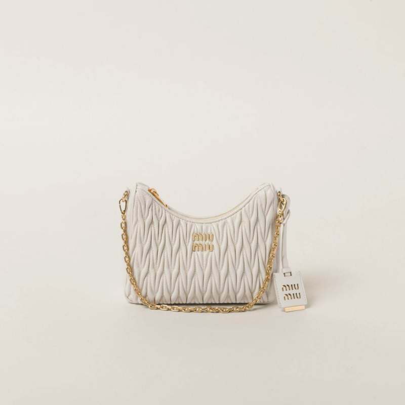 MIU MIU Matelassé nappa leather shoulder bag