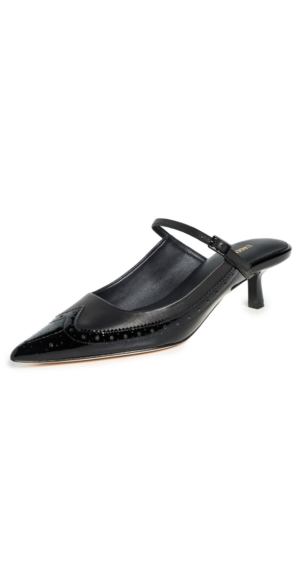 L'AGENCE Elle Pumps Black Patent