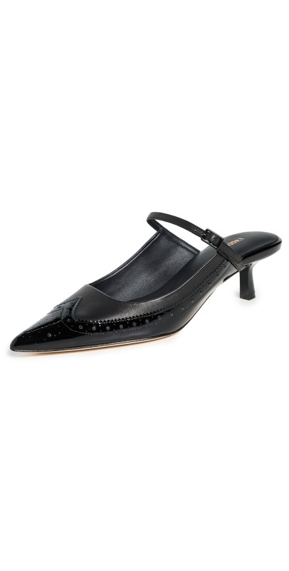 L'AGENCE Elle Pumps Black Patent