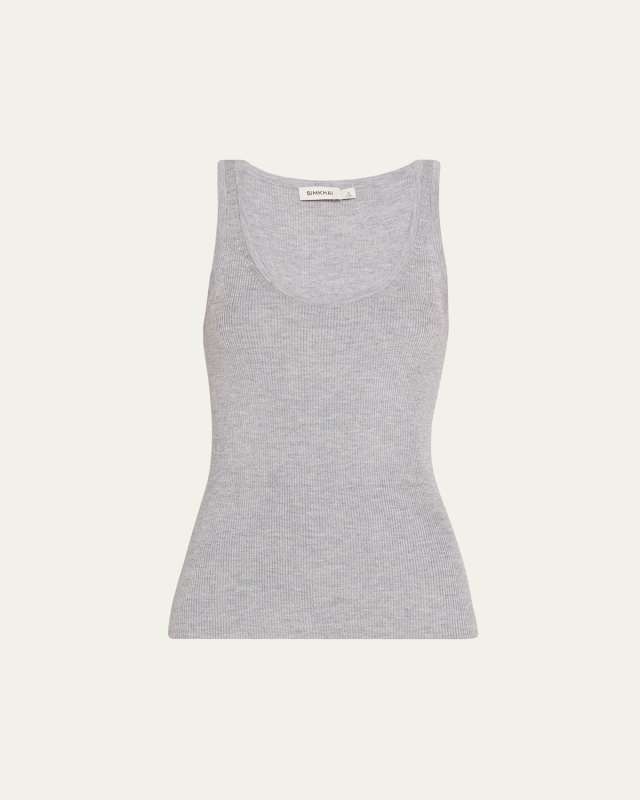 Kioni Silk and Cashmere Scoop-Neck Tank Top