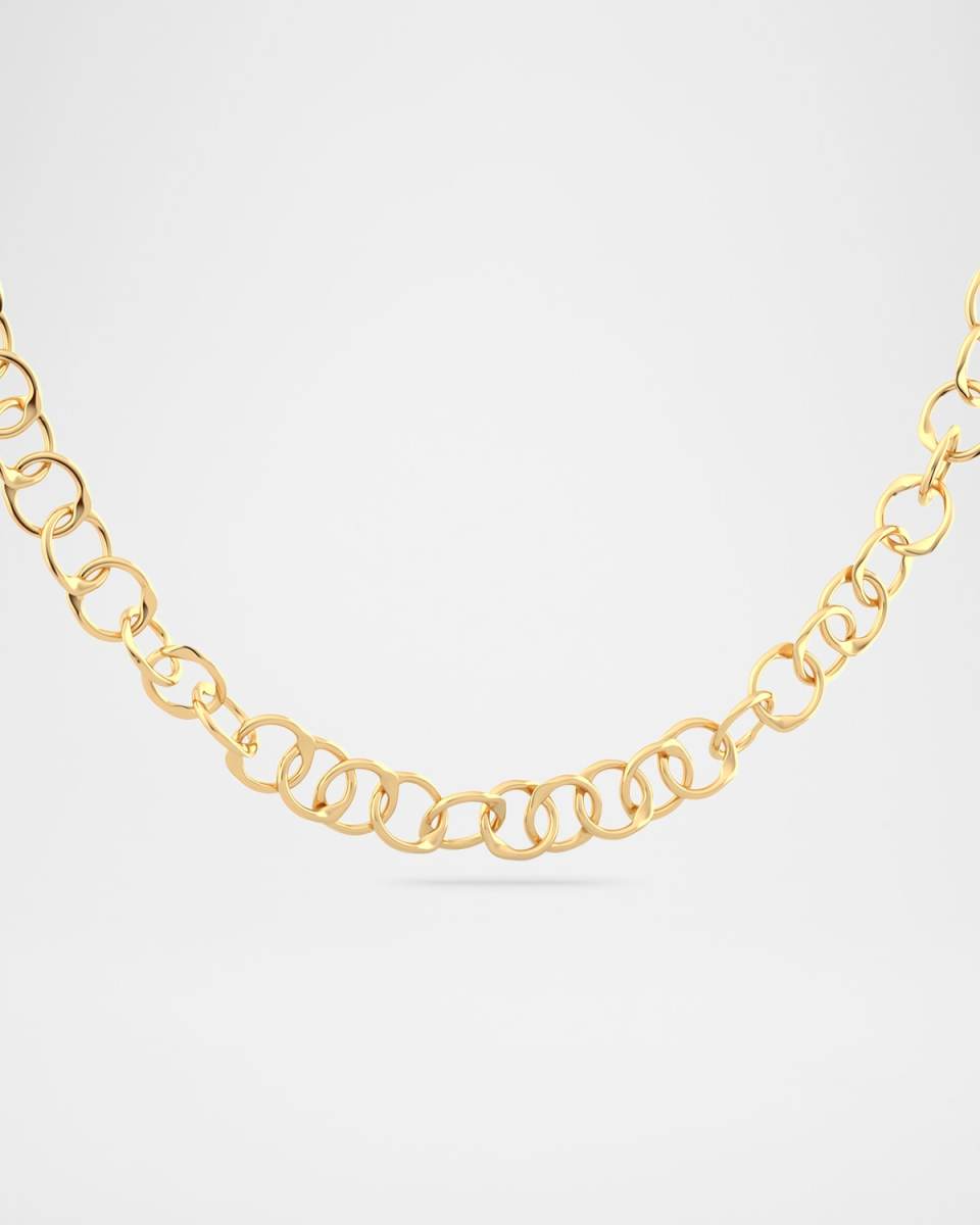 18K Gold Laurel Chain Necklace