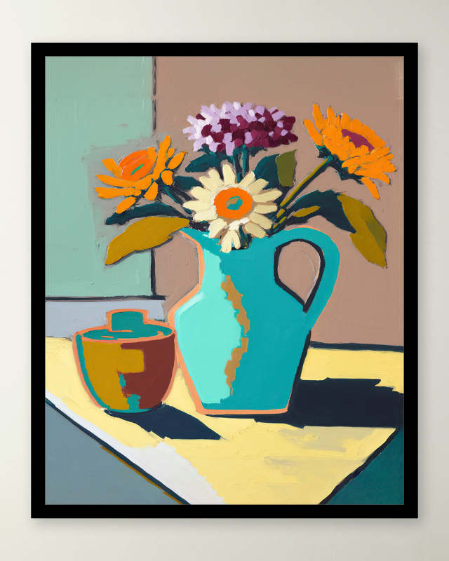 "Retro Blooms 2" Giclee