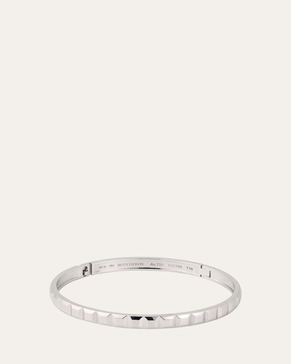 Quatre Clou de Paris Bangle Bracelet in 18K White Gold, 17cm