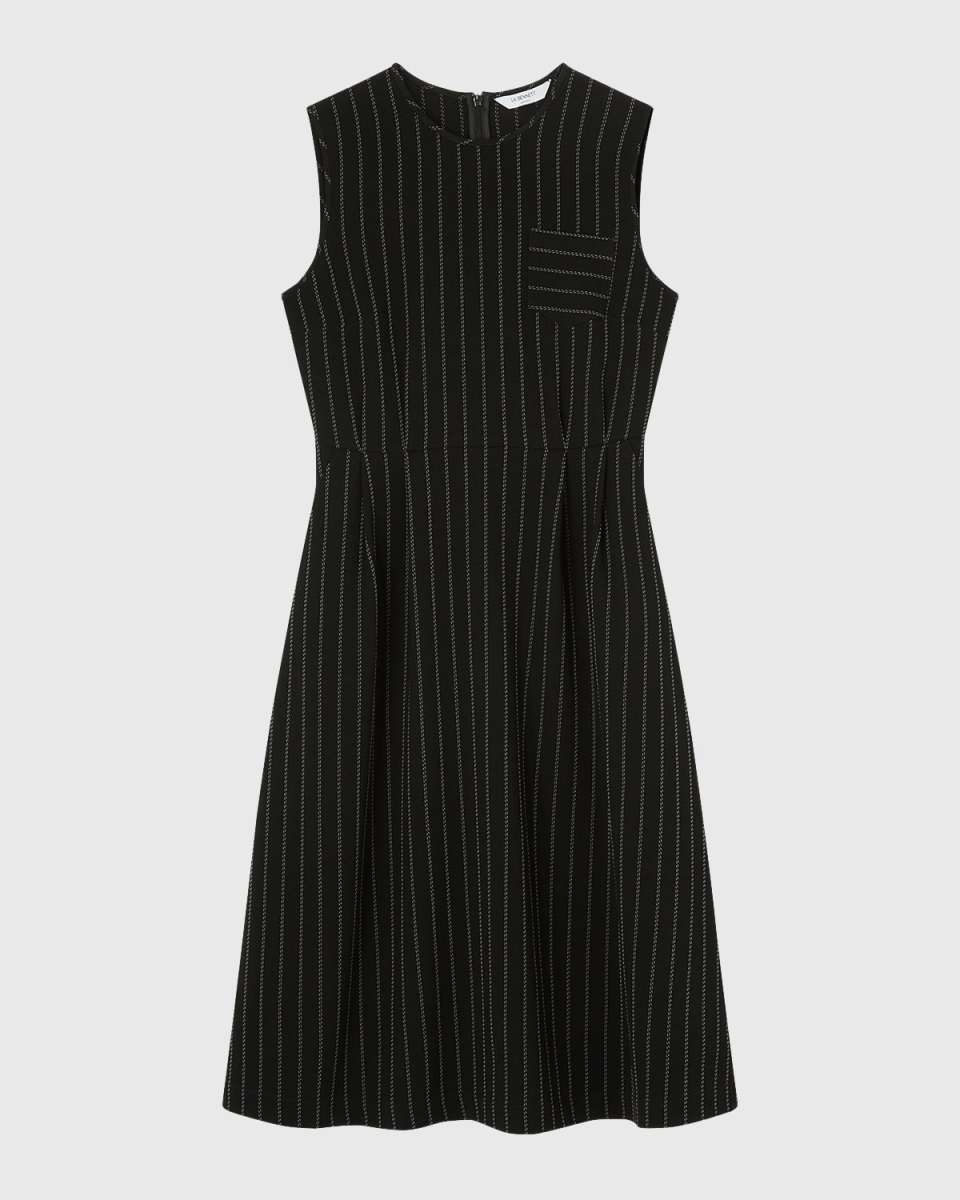Ellis Sleeveless Striped Midi Dress
