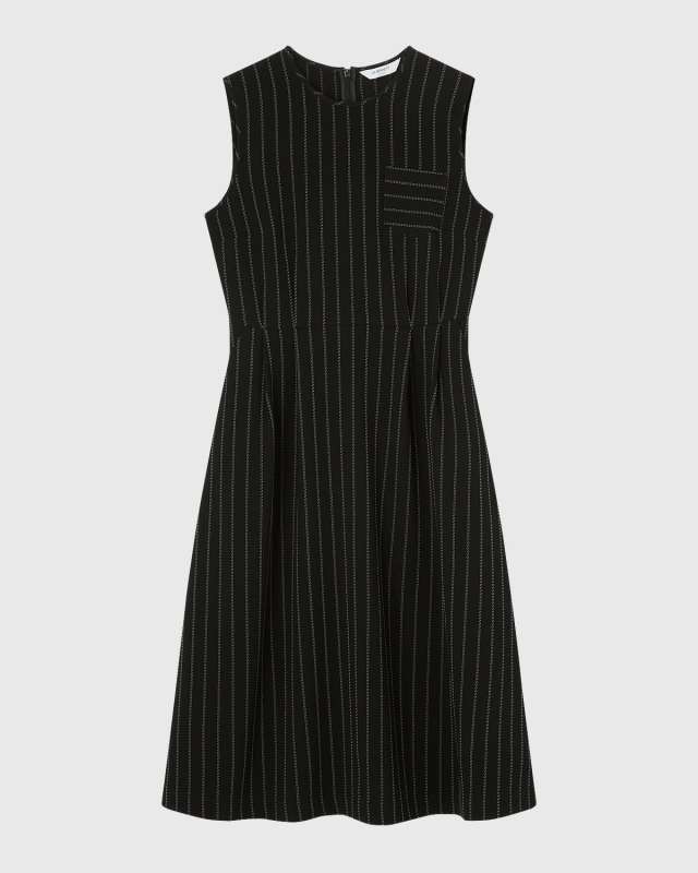 Ellis Sleeveless Striped Midi Dress