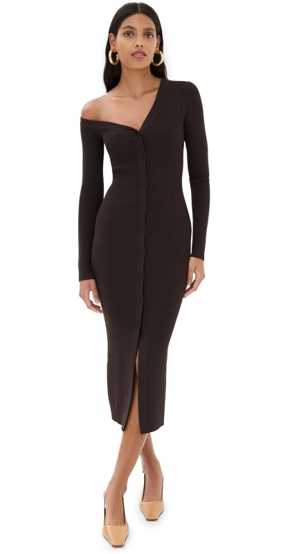 STAUD Craftsman Sweater Dress Earth