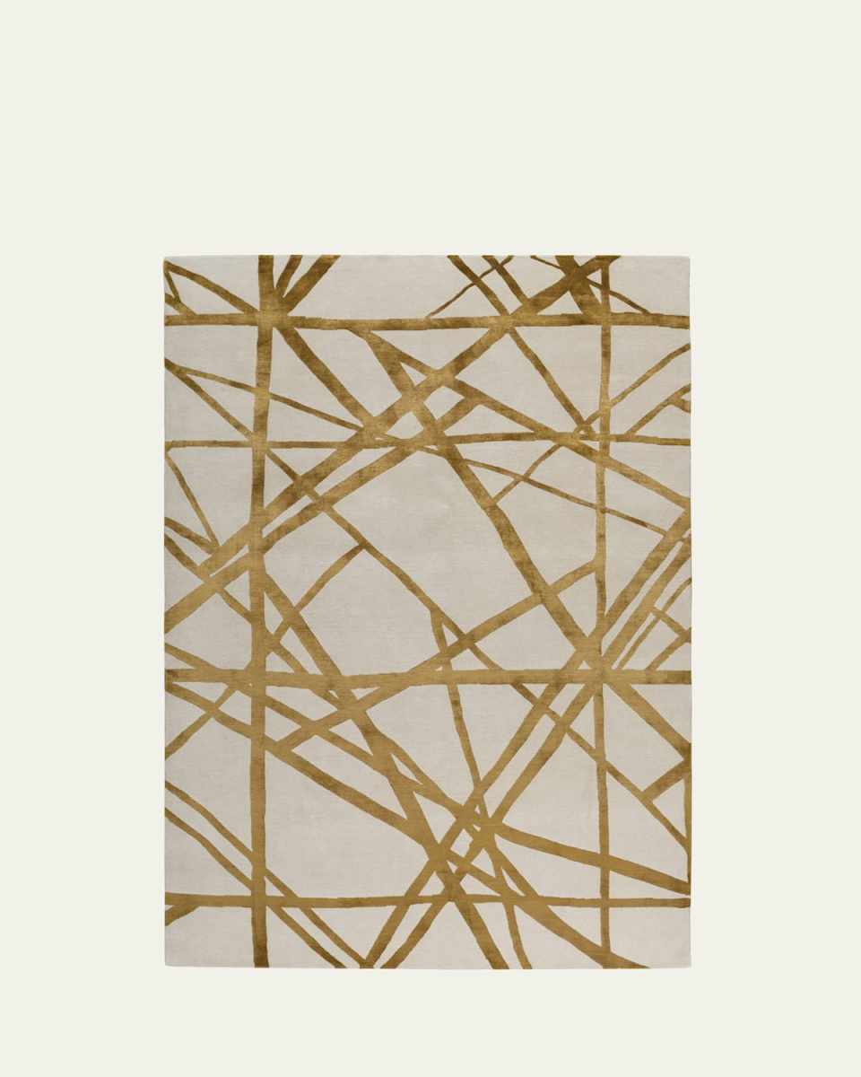 Channels Copper Hand-Knotted Rug, 6' x 9'