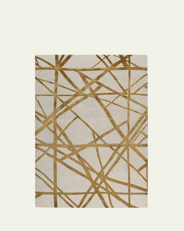 Channels Copper Hand-Knotted Rug, 6' x 9'