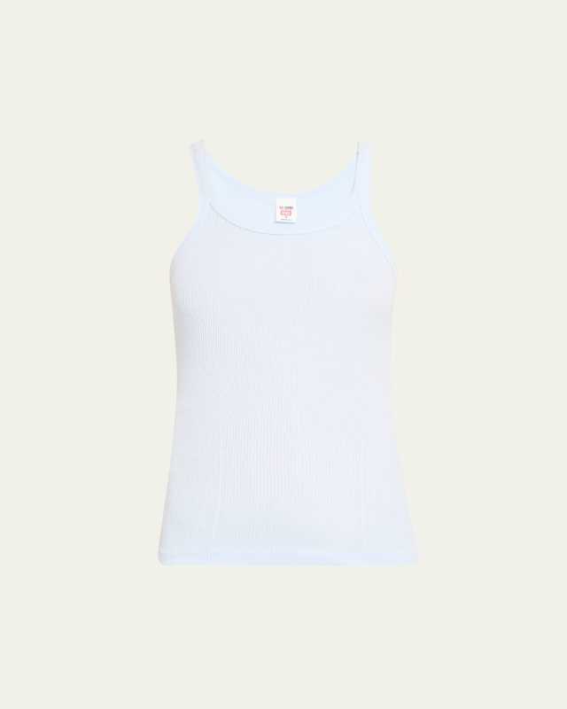 Ribbed Scoop-Neck Tank Top