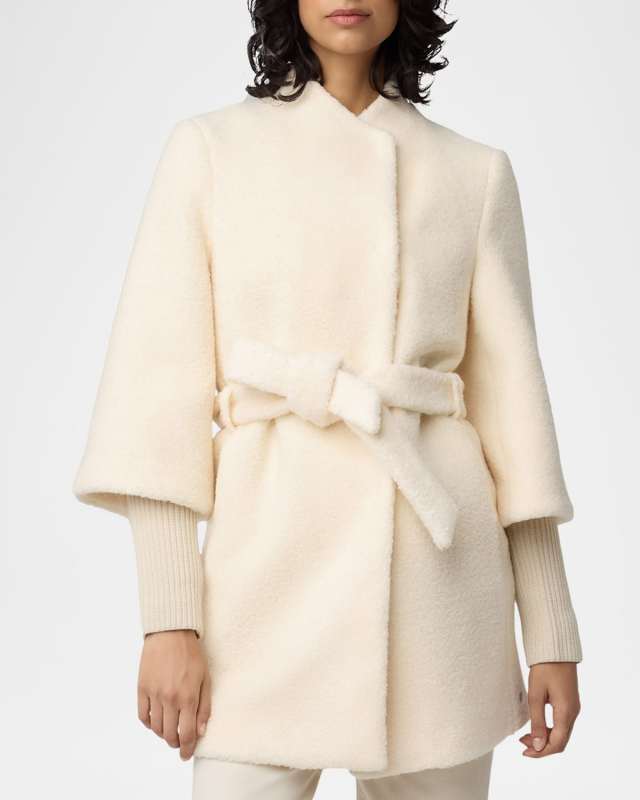 Mariah Wool-Blend Sherpa Coat