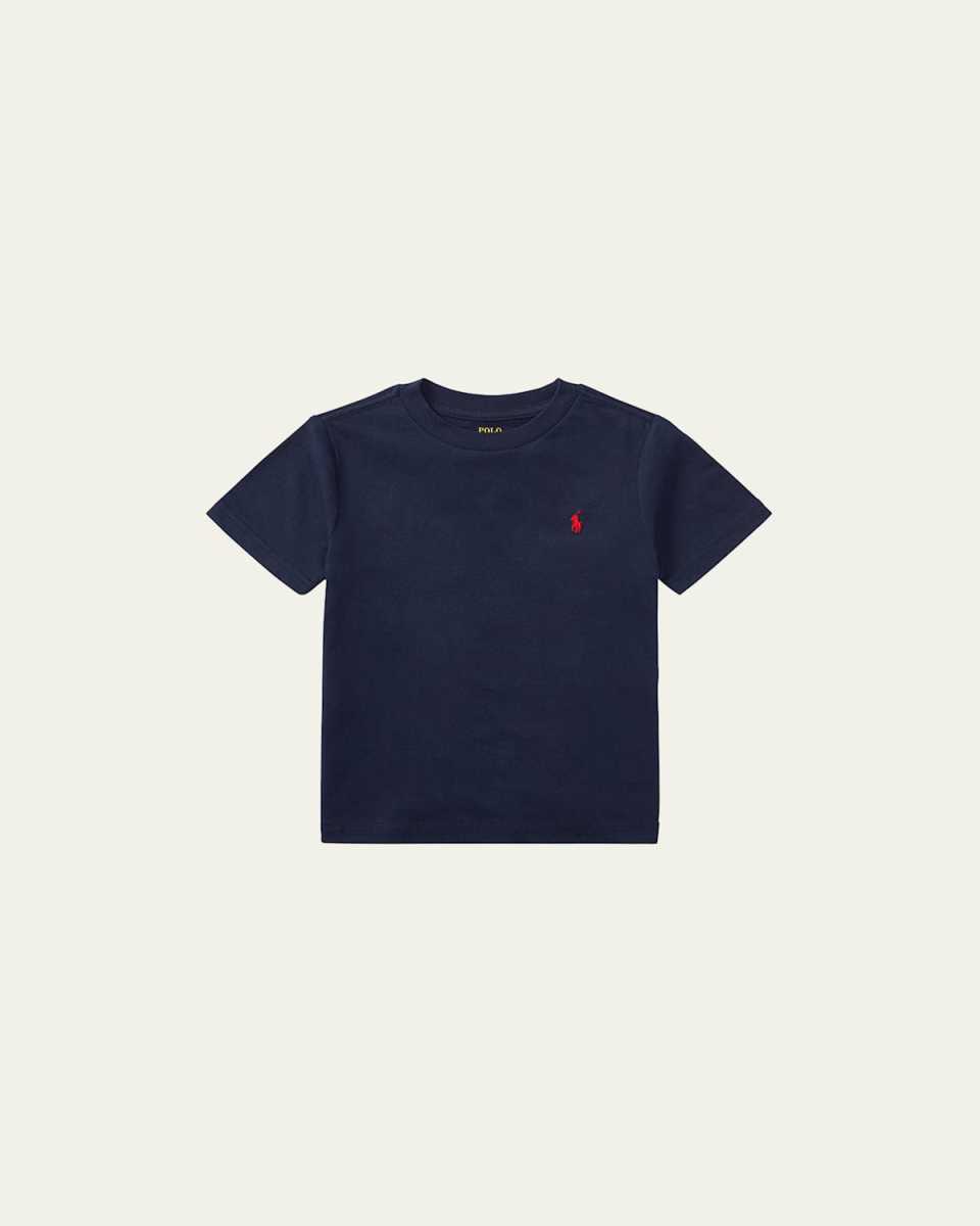 Boy's Cotton Jersey Crewneck Tee, Size 2-7
