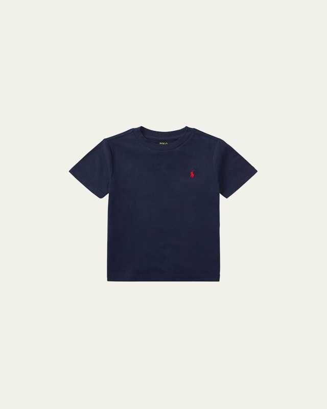 Boy's Cotton Jersey Crewneck Tee, Size 2-7